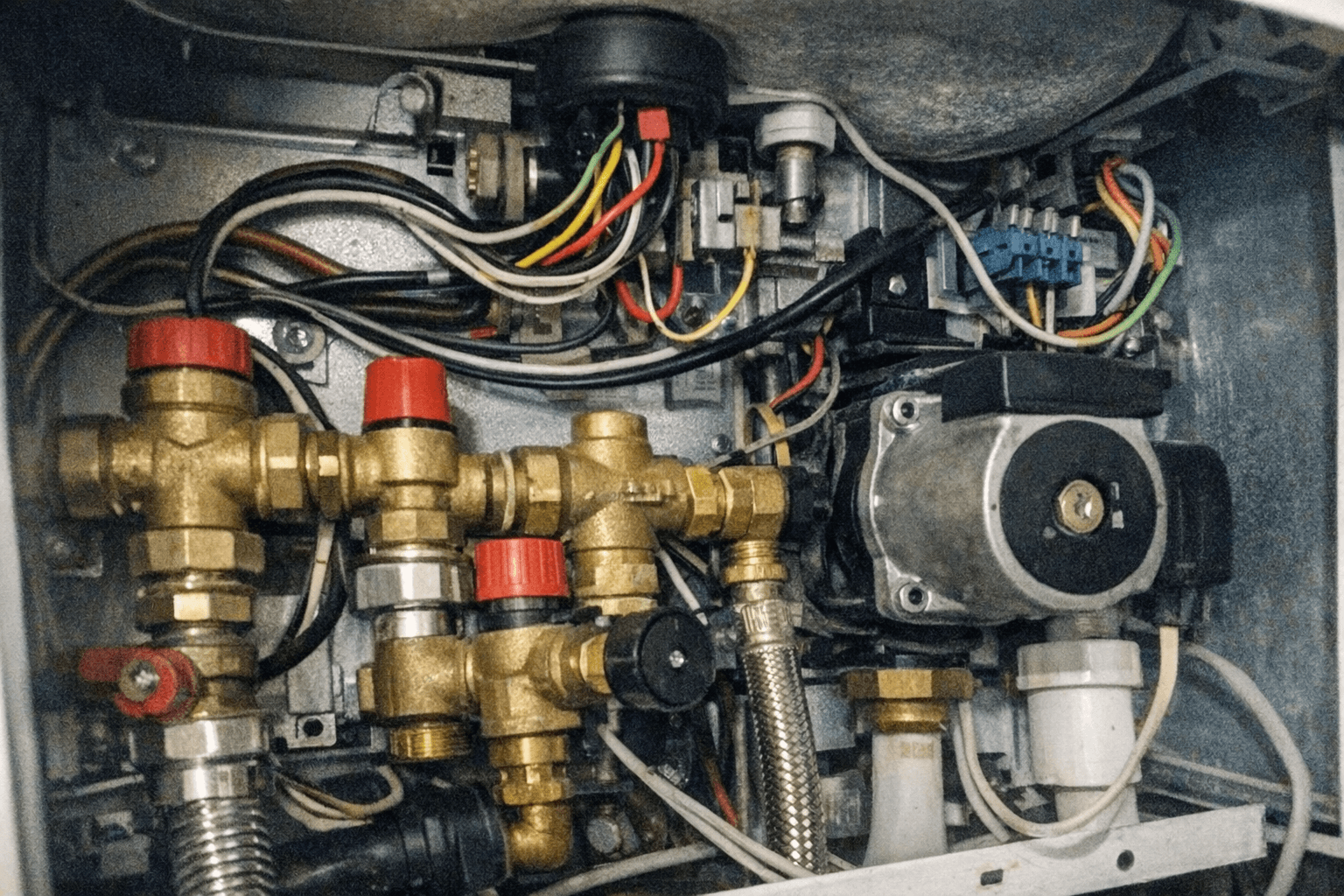 Helles Badezimmer mit moderner Warmwassertechnik in einer Windhagen-Wohnung