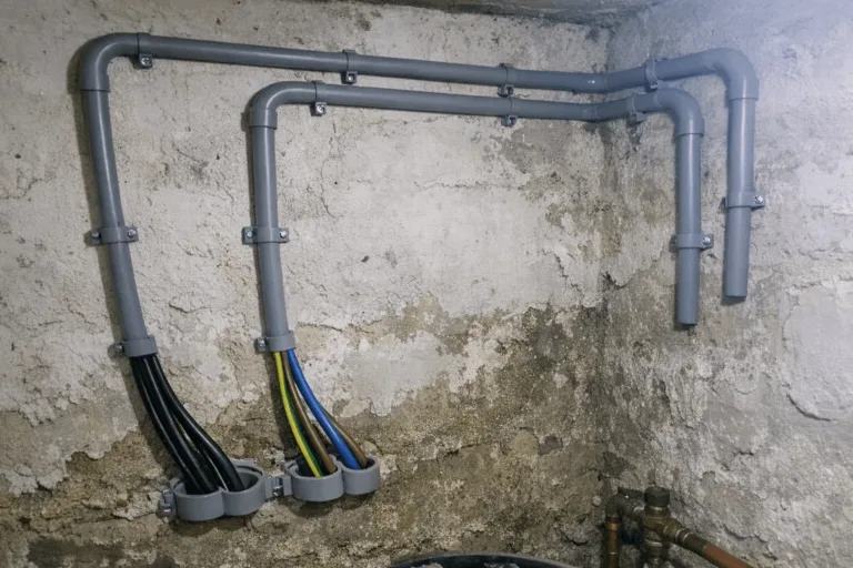 Neue Kabelverlegung im Feuchtraum